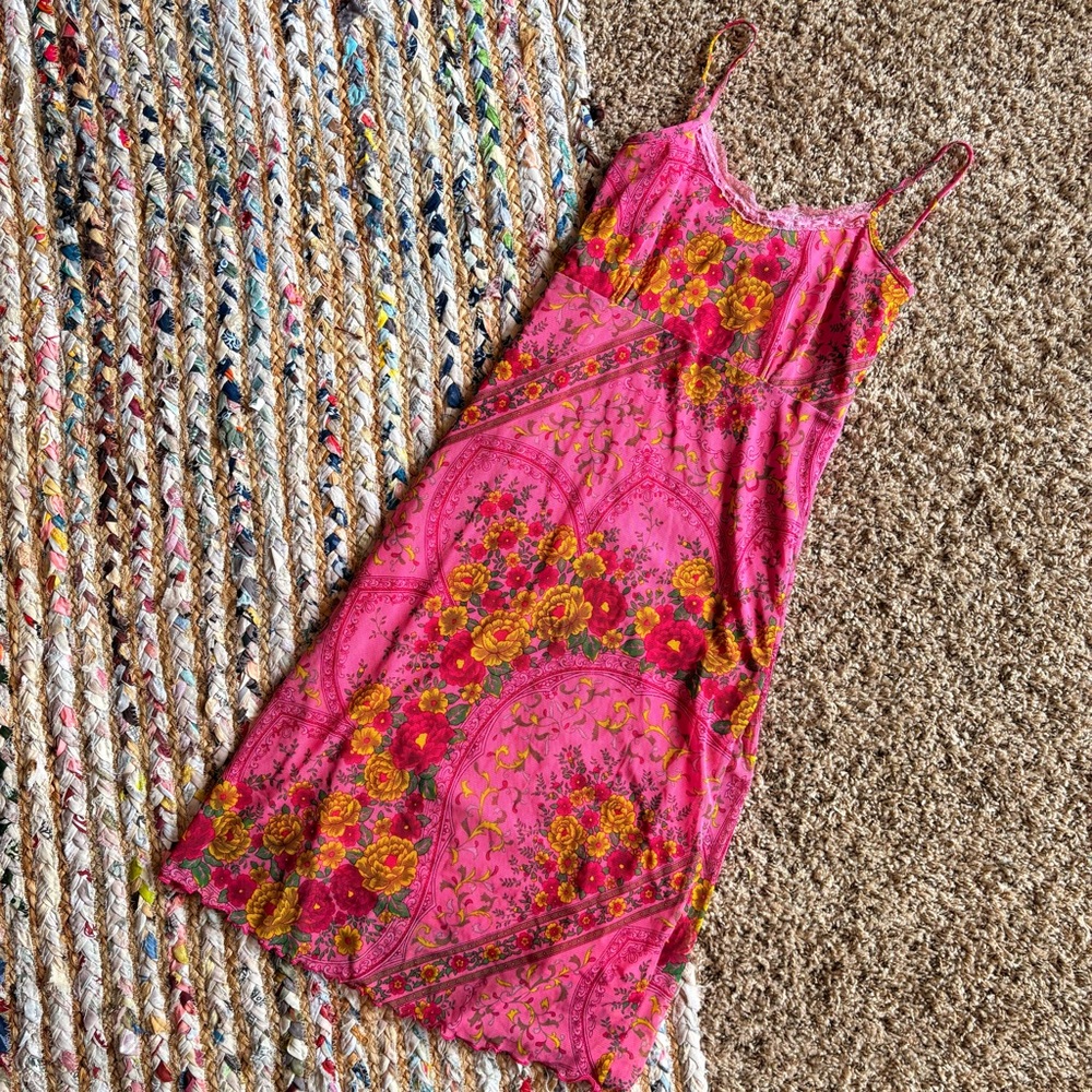 Floral Pink Paisley Dress